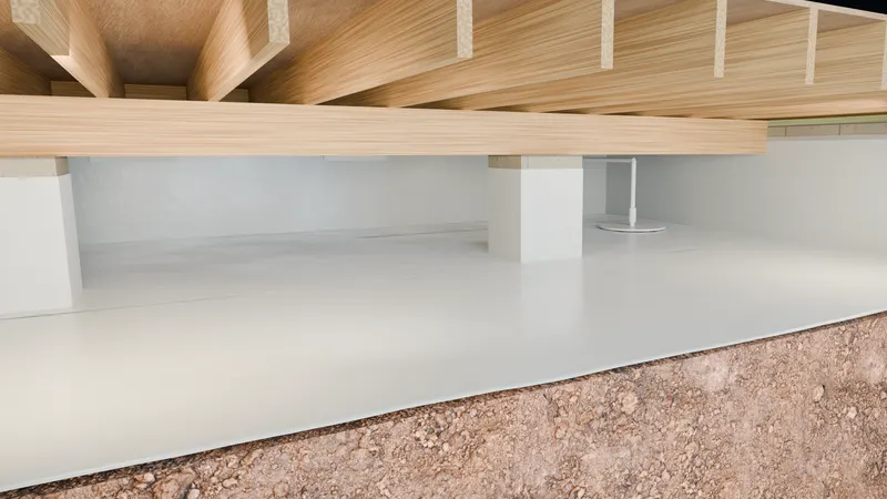 Vapor barrier liner, wide, 3D render by Signature Media