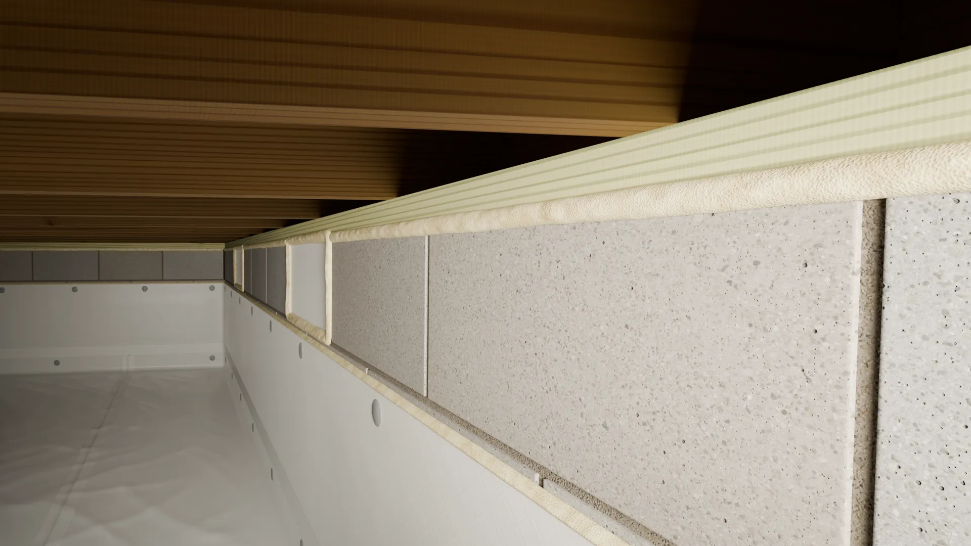 Vapor barrier insulation, 3D render by Signature Media