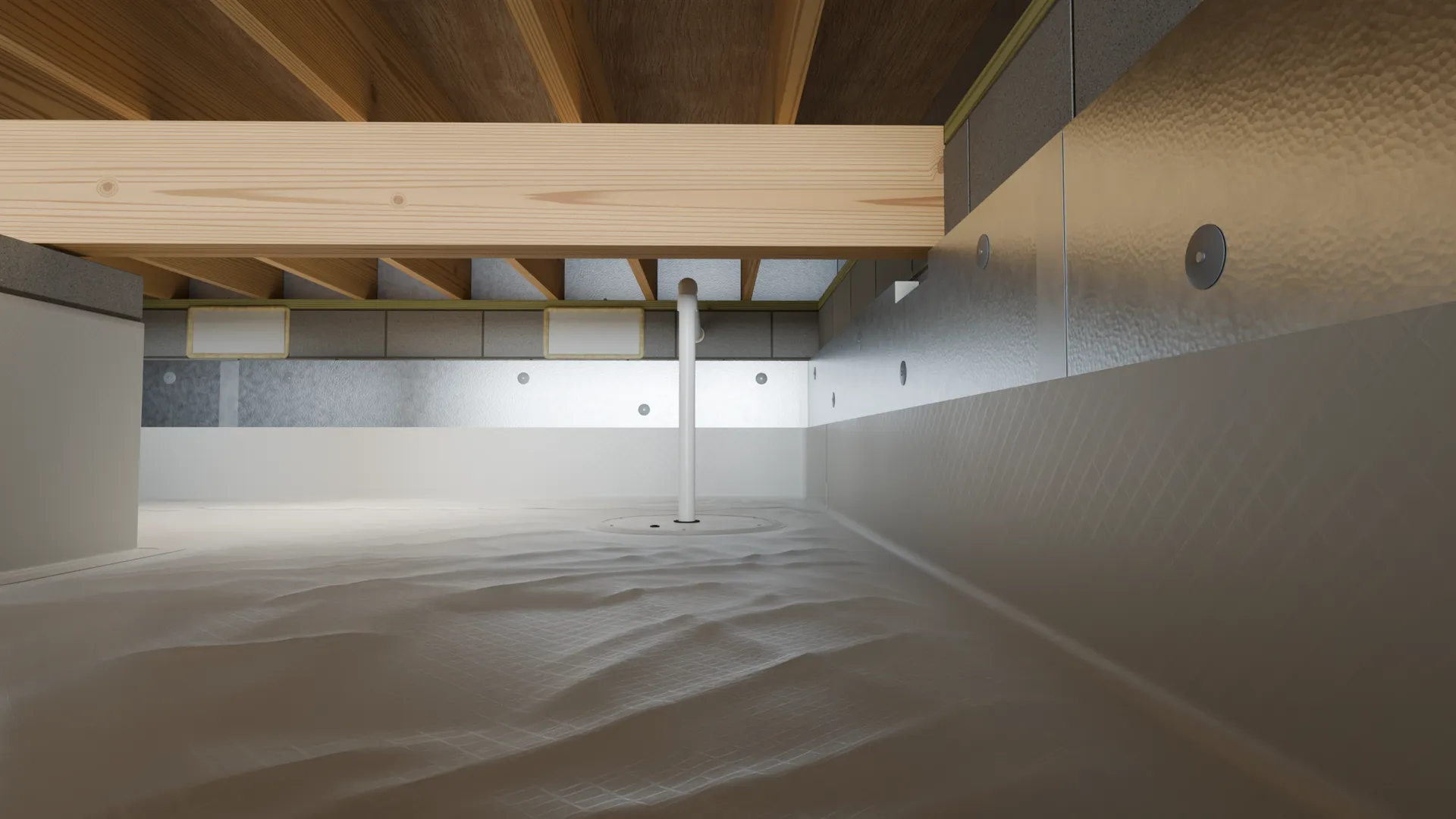 Vapor barrier insulation, 3D render by Signature Media