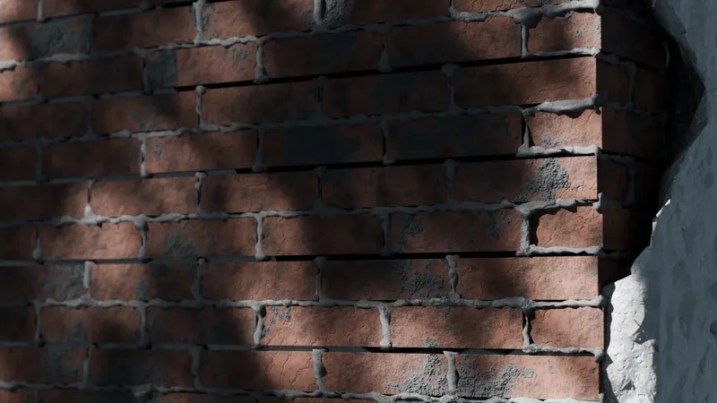 Brick wall texture close up, 3D render by Signature Media