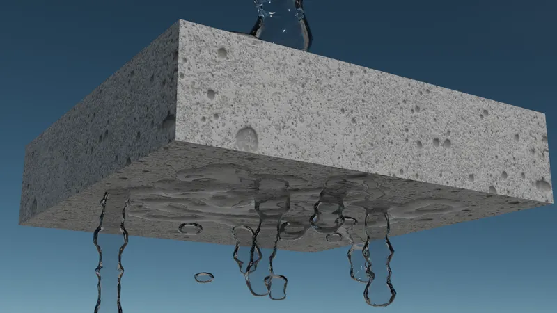 Concrete water penetration, 3D render by Signature Media