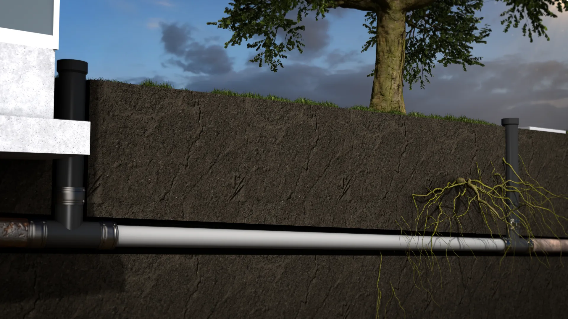 Relined pipe, finished, 3D render by Signature Media