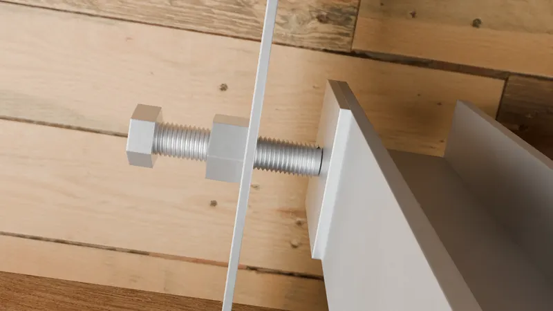 Bowing wall repair steel bracing I-beam, 3D render by Signature Media