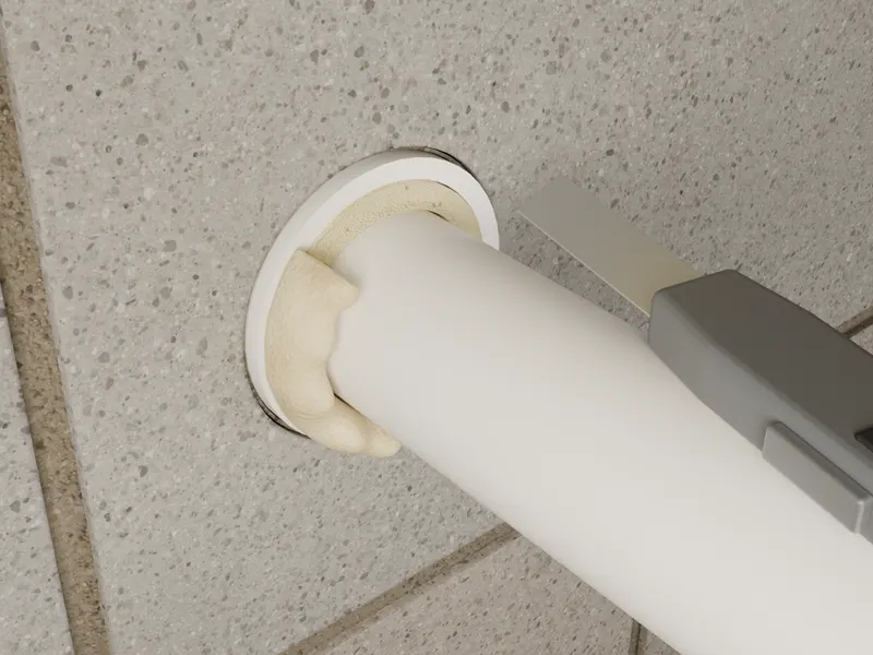 Wall penetration sealing foam sealant, 3D render by Signature Media